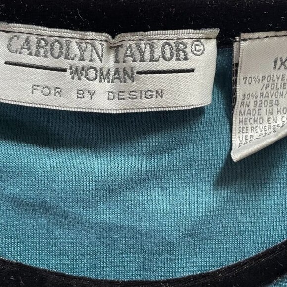 Womens Pullover Sweeter Knit Floral Top Carolyn Taylor Size 1x Vintage  u - Picture 7 of 9